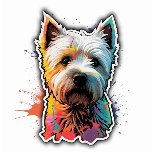 West Highland White Terrier West Highland Dog Vinyl Decal Sticker for Car, Laptop, Tumbler and more # 0010041