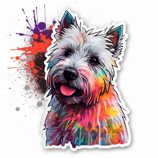 West Highland White Terrier Dog Vinyl Decal Sticker for Car, Laptop, Tumbler and more # 009962