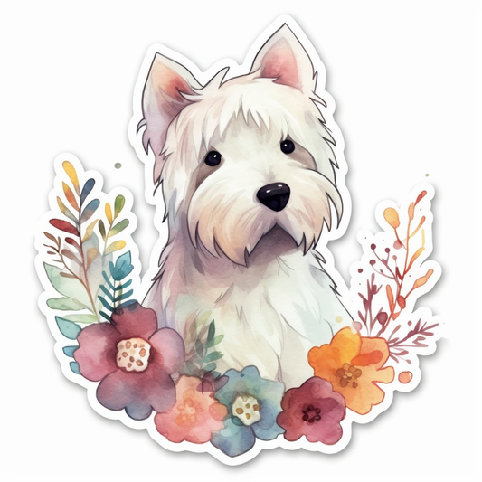 West Highland White Terrier West Highland Dog Vinyl Decal Sticker for Car, Laptop, Tumbler and more # 009981