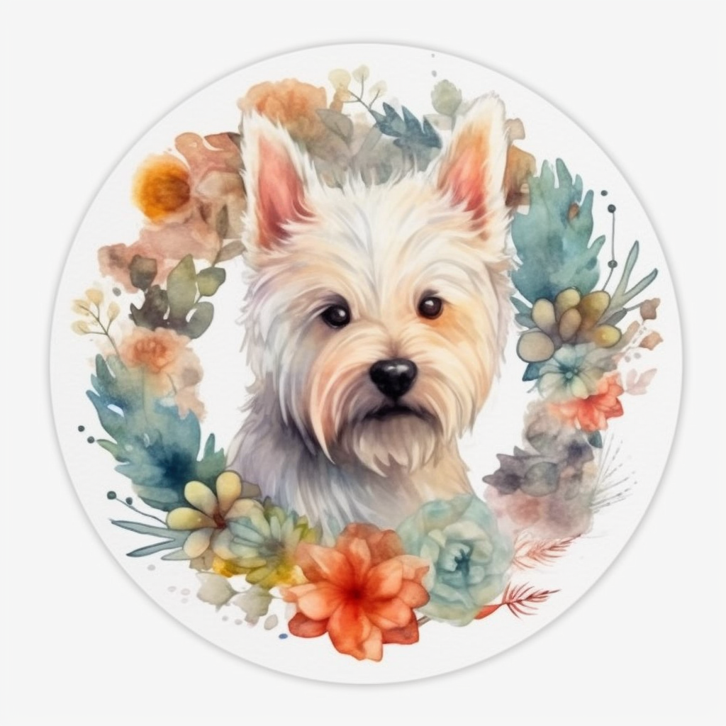 West Highland White Terrier Dog Vinyl Decal Sticker for Car, Laptop, Tumbler and more # 009939