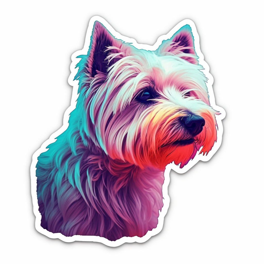 West Highland White Terrier West Highland Dog Vinyl Decal Sticker for Car, Laptop, Tumbler and more # 0010005