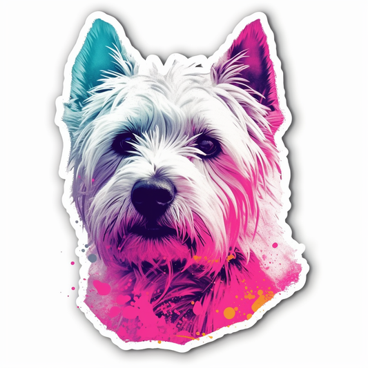 West Highland White Terrier West Highland Dog Vinyl Decal Sticker for Car, Laptop, Tumbler and more # 0010000