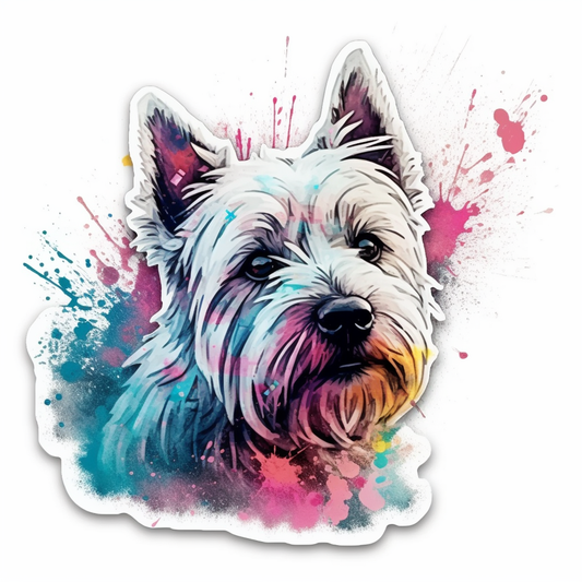 West Highland White Terrier West Highland Dog Vinyl Decal Sticker for Car, Laptop, Tumbler and more # 009999