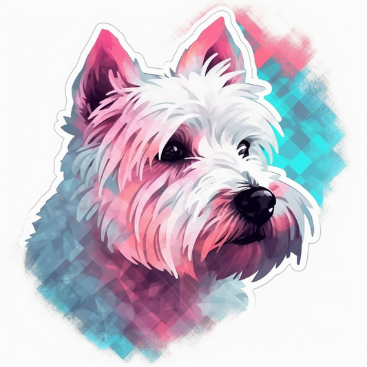 West Highland White Terrier West Highland Dog Vinyl Decal Sticker for Car, Laptop, Tumbler and more # 0010035