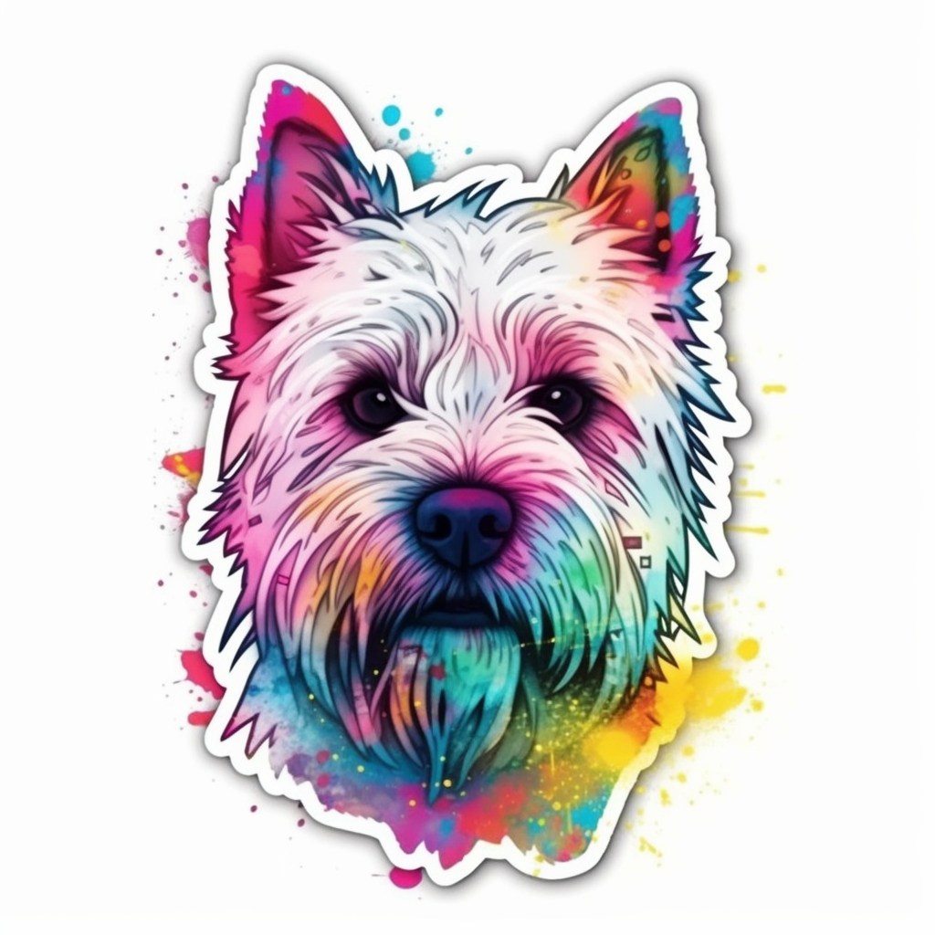 West Highland White Terrier Dog Vinyl Decal Sticker for Car, Laptop, Tumbler and more # 009901