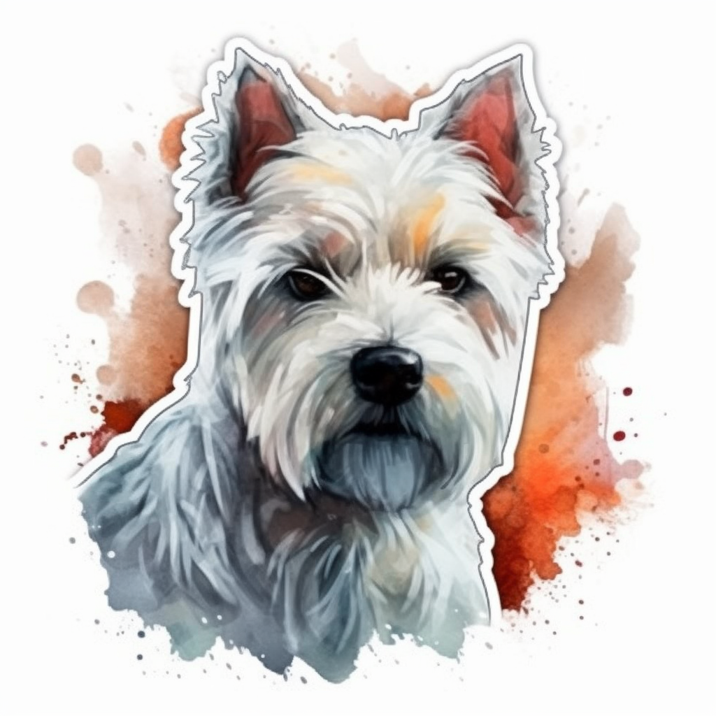 West Highland White Terrier Dog Vinyl Decal Sticker for Car, Laptop, Tumbler and more # 009945