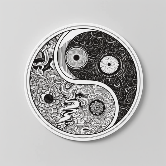 YinYang Vinyl Decal Sticker for Car, Laptop, Tumbler and more # 008598