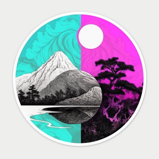 YinYang Vinyl Decal Sticker for Car, Laptop, Tumbler and more # 008605