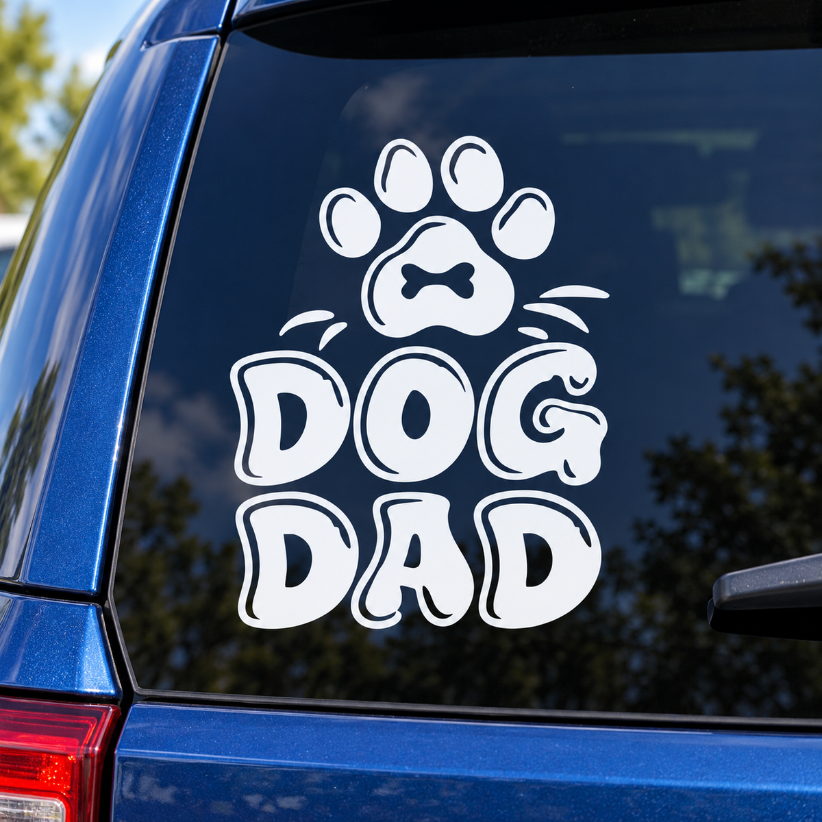 Dog Dad W34 white design