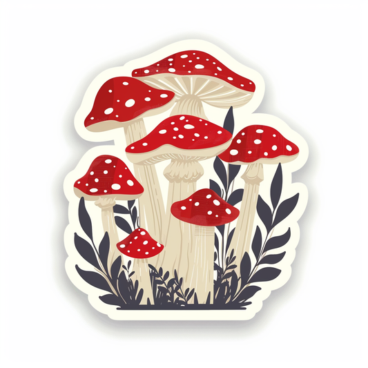 Mushrooms Vinyl Decal Sticker for Car, Laptop, Tumbler and more # F06972