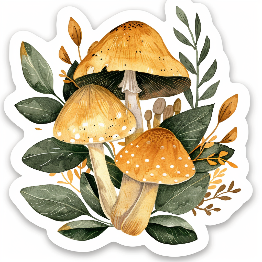 Mushrooms Vinyl Decal Sticker for Car, Laptop, Tumbler and more # F06936