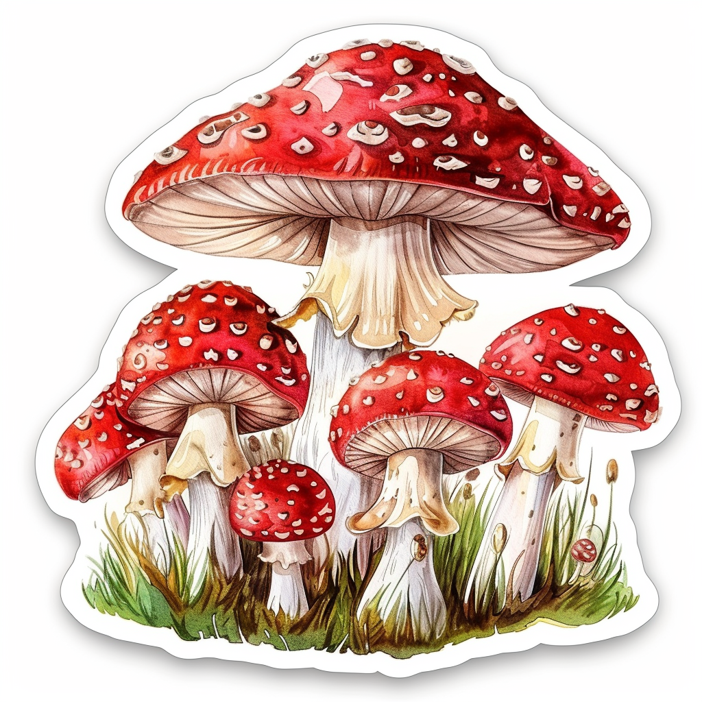 Mushrooms Vinyl Decal Sticker for Car, Laptop, Tumbler and more # F07008