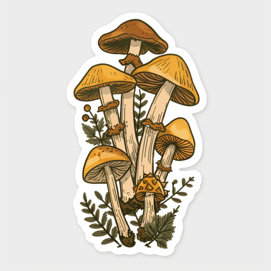 Mushrooms Vinyl Decal Sticker for Car, Laptop, Tumbler and more # F07004