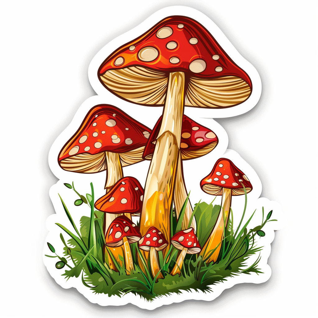 Mushrooms Vinyl Decal Sticker for Car, Laptop, Tumbler and more # F06953
