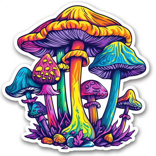 Mushrooms Vinyl Decal Sticker for Car, Laptop, Tumbler and more # F06819