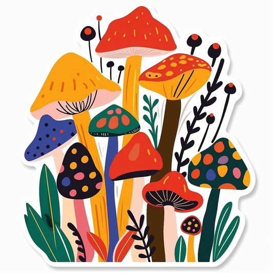 Mushrooms Vinyl Decal Sticker for Car, Laptop, Tumbler and more # F06966