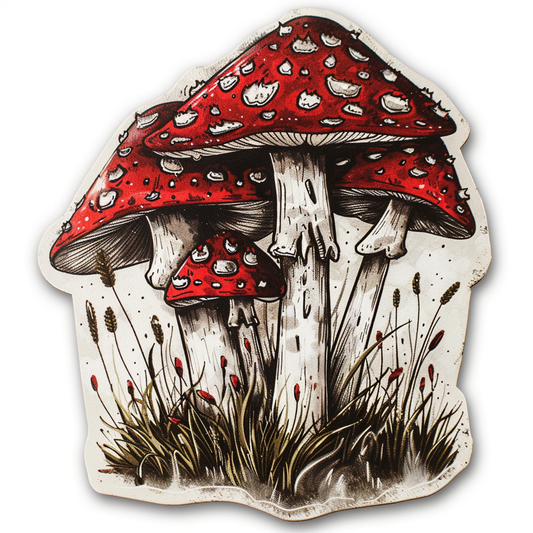 Mushrooms Vinyl Decal Sticker for Car, Laptop, Tumbler and more # F06894