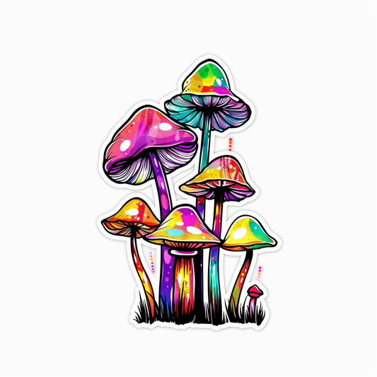 Mushrooms Vinyl Decal Sticker for Car, Laptop, Tumbler and more # F06978