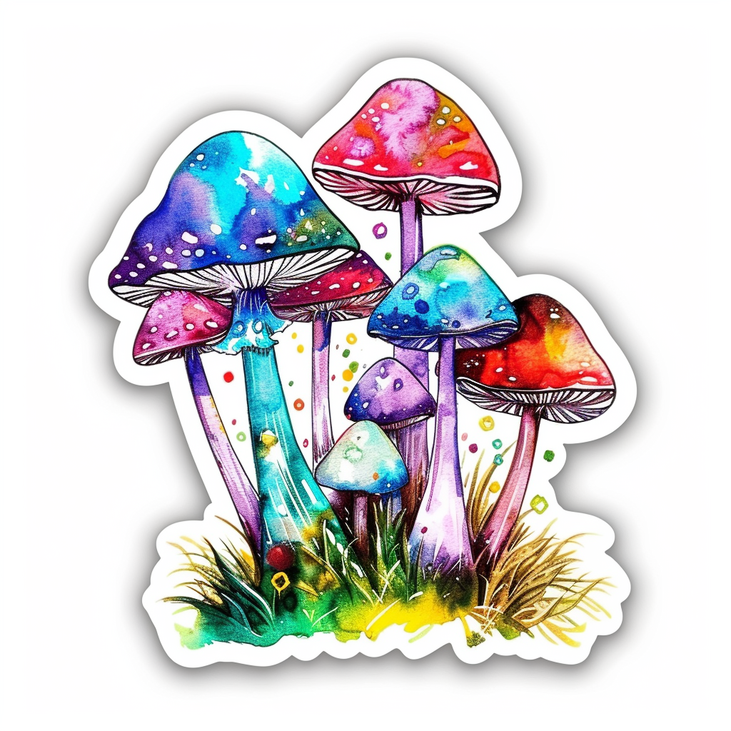 Mushrooms Vinyl Decal Sticker for Car, Laptop, Tumbler and more # F06944