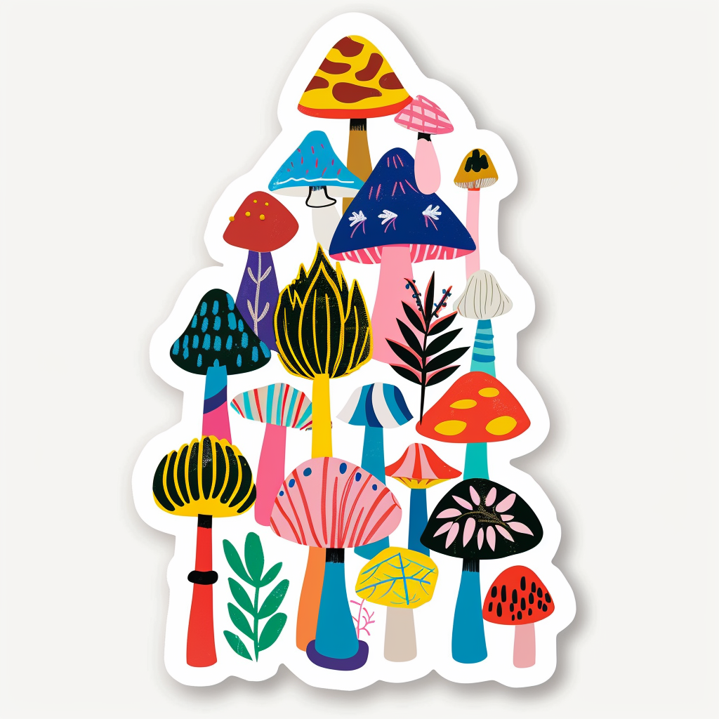 Mushrooms Vinyl Decal Sticker for Car, Laptop, Tumbler and more # F06932