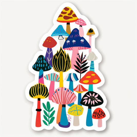 Mushrooms Vinyl Decal Sticker for Car, Laptop, Tumbler and more # F06932