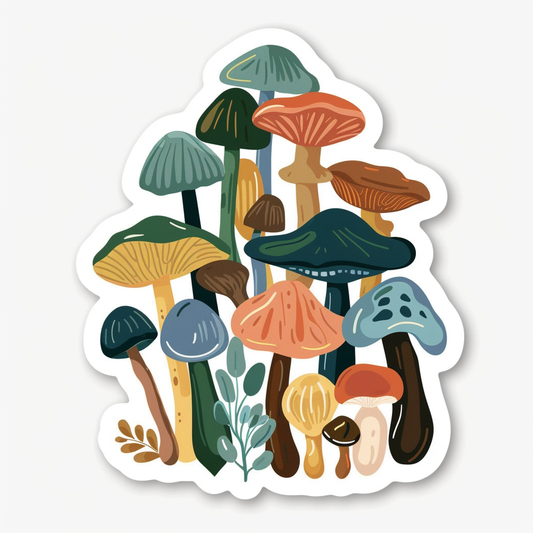 Mushrooms Vinyl Decal Sticker for Car, Laptop, Tumbler and more # F06929
