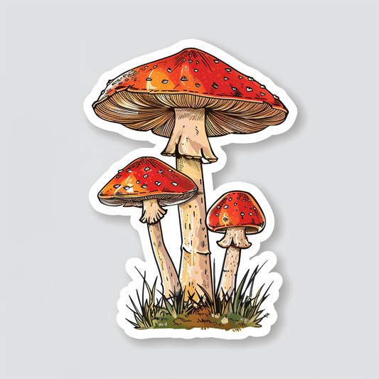 Mushrooms Vinyl Decal Sticker for Car, Laptop, Tumbler and more # F06930