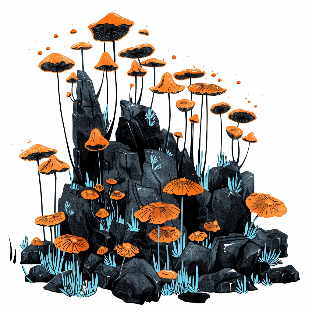 Mushrooms Vinyl Decal Sticker for Car, Laptop, Tumbler and more # F06905