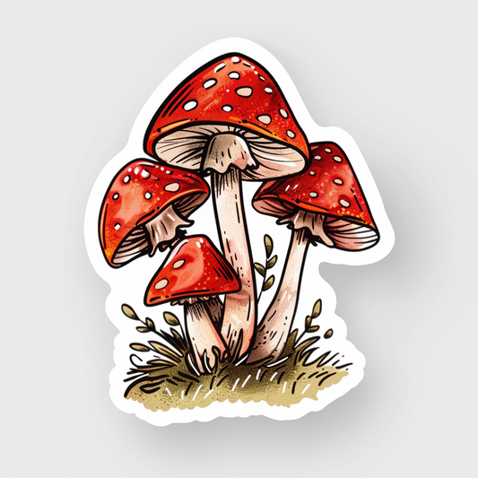 Mushrooms Vinyl Decal Sticker for Car, Laptop, Tumbler and more # F06963