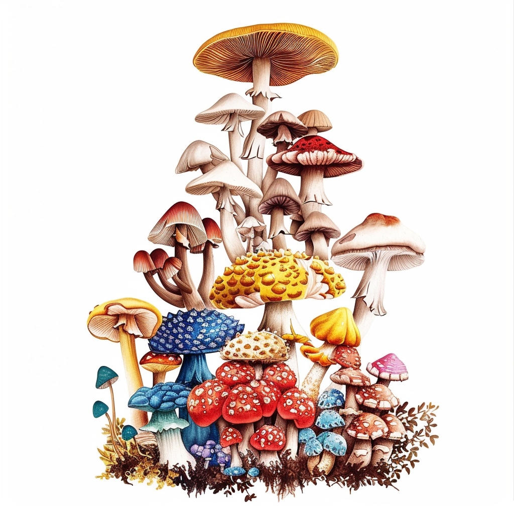 Mushrooms Vinyl Decal Sticker for Car, Laptop, Tumbler and more # F06830