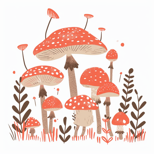 Mushrooms Vinyl Decal Sticker for Car, Laptop, Tumbler and more # F06831