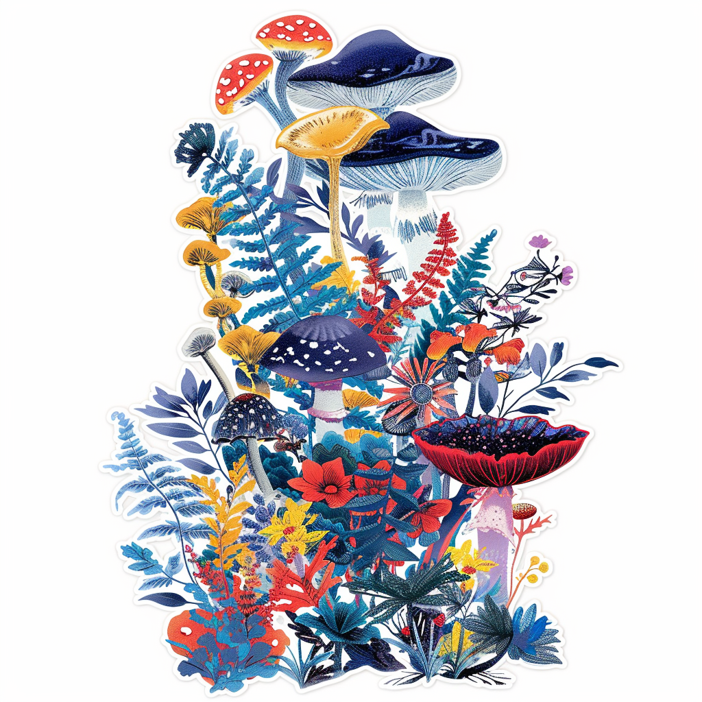 Mushrooms Vinyl Decal Sticker for Car, Laptop, Tumbler and more # F06942