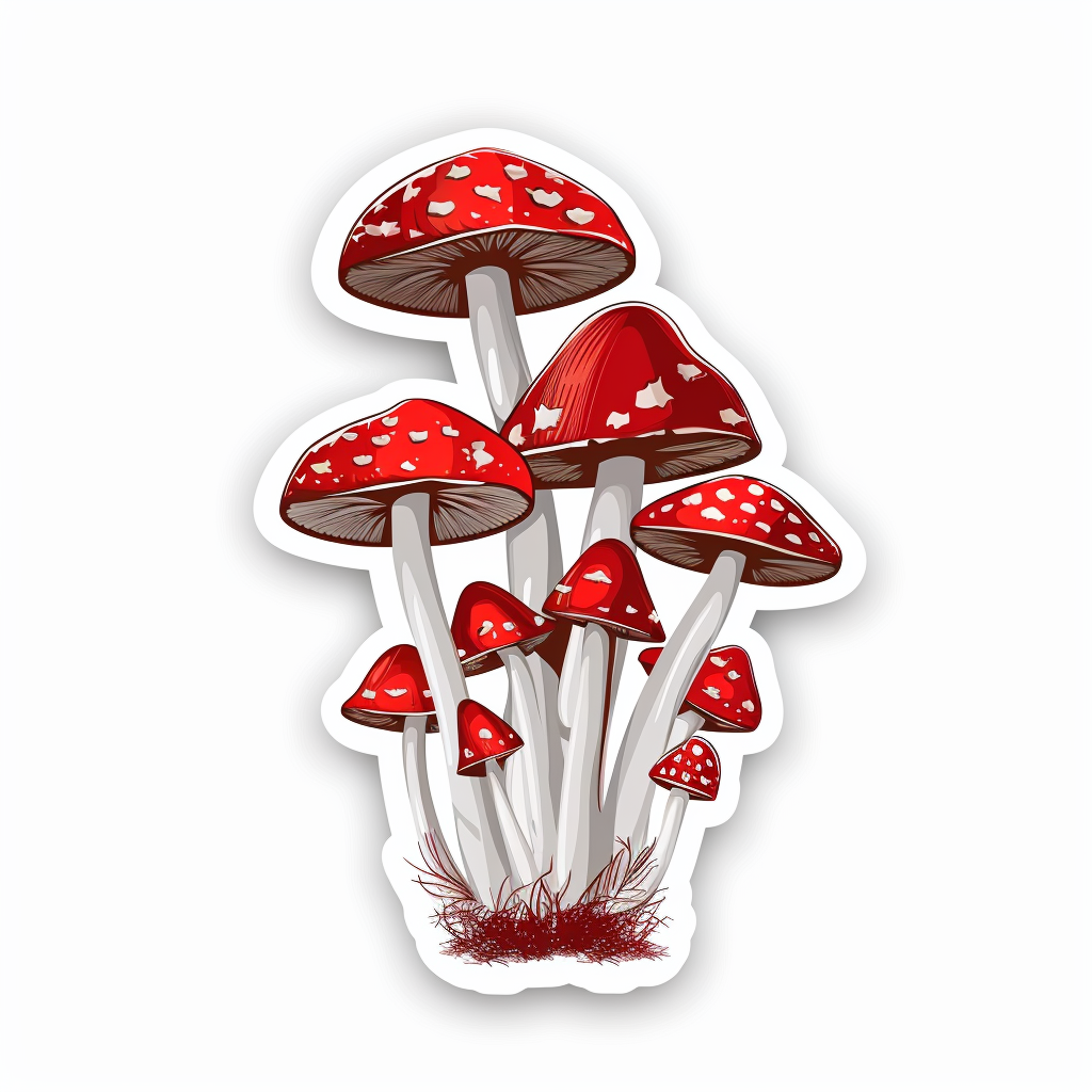 Mushrooms Vinyl Decal Sticker for Car, Laptop, Tumbler and more # F06980