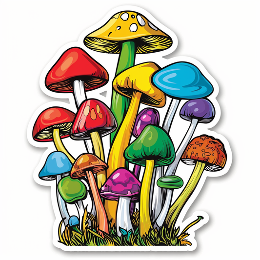 Mushrooms Vinyl Decal Sticker for Car, Laptop, Tumbler and more # F06960