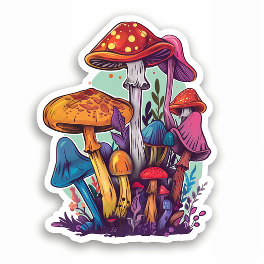 Mushrooms Vinyl Decal Sticker for Car, Laptop, Tumbler and more # F06957