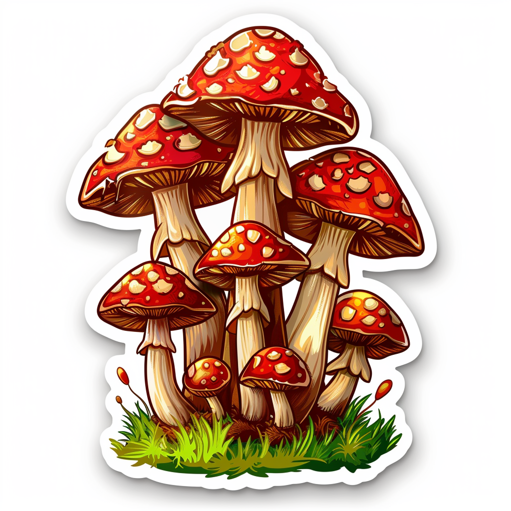 Mushrooms Vinyl Decal Sticker for Car, Laptop, Tumbler and more # F06907