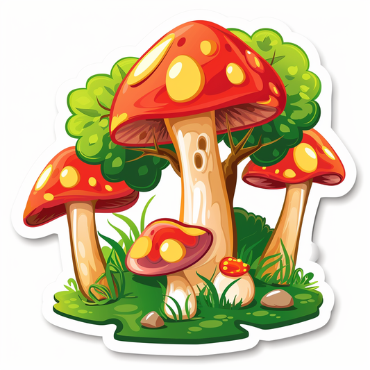 Mushrooms Vinyl Decal Sticker for Car, Laptop, Tumbler and more # F06892
