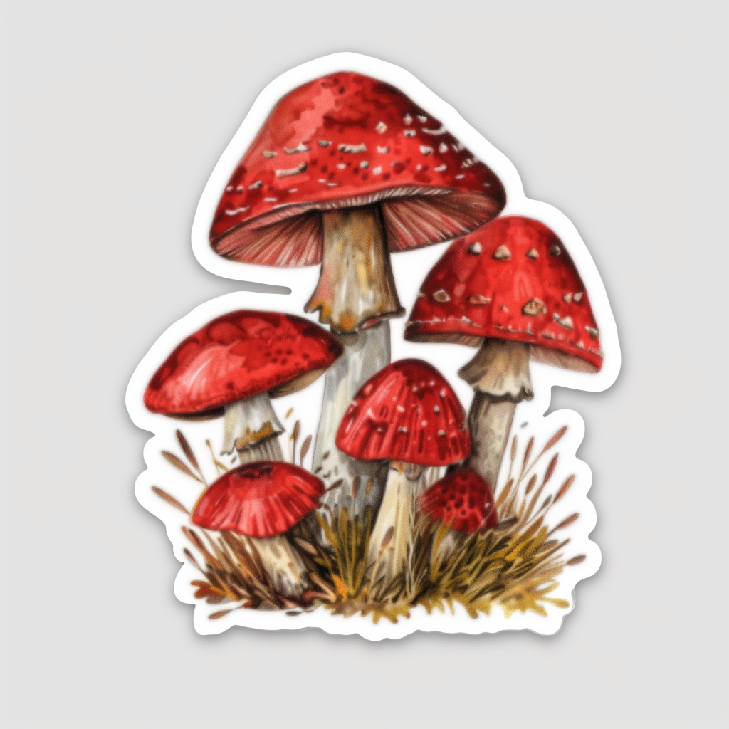 Mushrooms Vinyl Decal Sticker for Car, Laptop, Tumbler and more # F06893