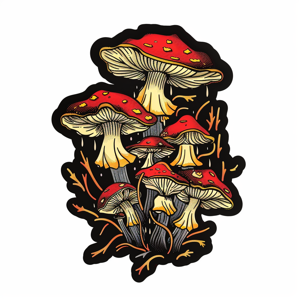 Mushrooms Vinyl Decal Sticker for Car, Laptop, Tumbler and more # F06818