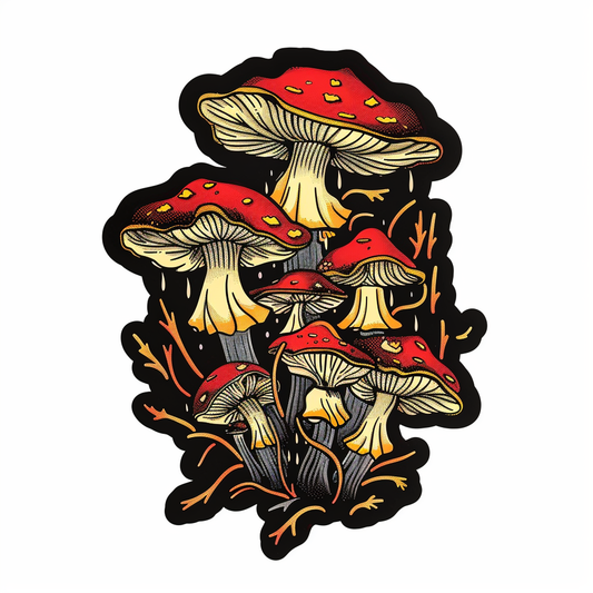 Mushrooms Vinyl Decal Sticker for Car, Laptop, Tumbler and more # F06818