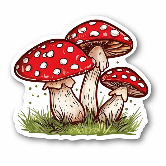 Mushrooms Vinyl Decal Sticker for Car, Laptop, Tumbler and more # F06805