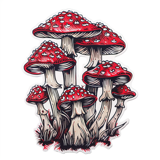 Mushrooms Vinyl Decal Sticker for Car, Laptop, Tumbler and more # F06798