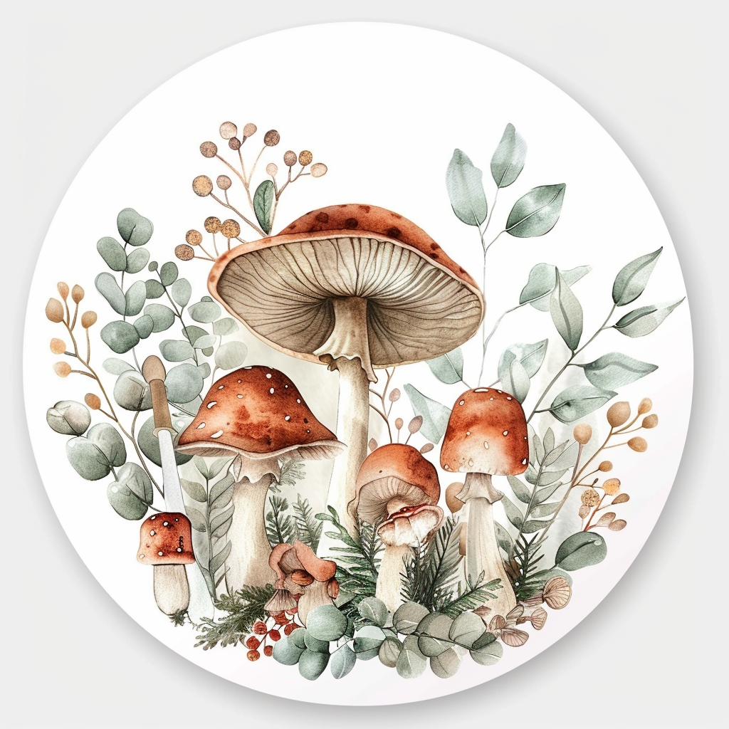 Mushrooms Vinyl Decal Sticker for Car, Laptop, Tumbler and more # F06949