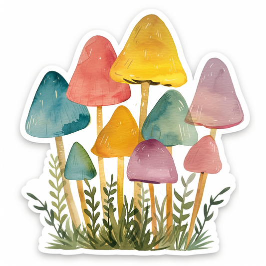 Mushrooms Vinyl Decal Sticker for Car, Laptop, Tumbler and more # F06950