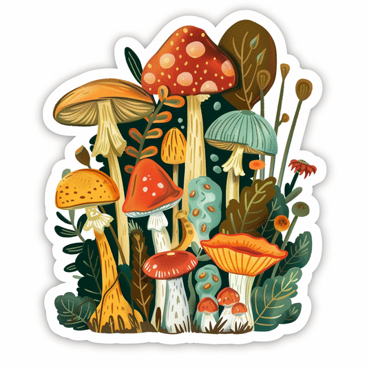 Mushrooms Vinyl Decal Sticker for Car, Laptop, Tumbler and more # F06945