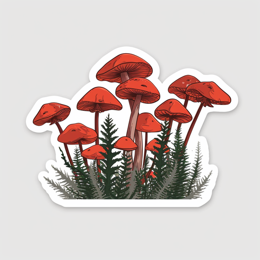 Mushrooms Vinyl Decal Sticker for Car, Laptop, Tumbler and more # F06976