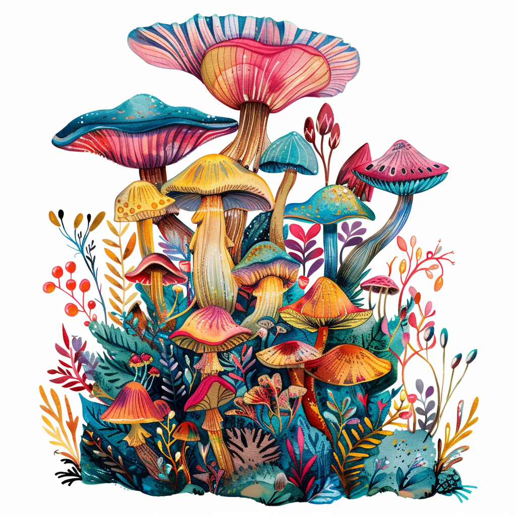 Mushrooms Vinyl Decal Sticker for Car, Laptop, Tumbler and more # F06937