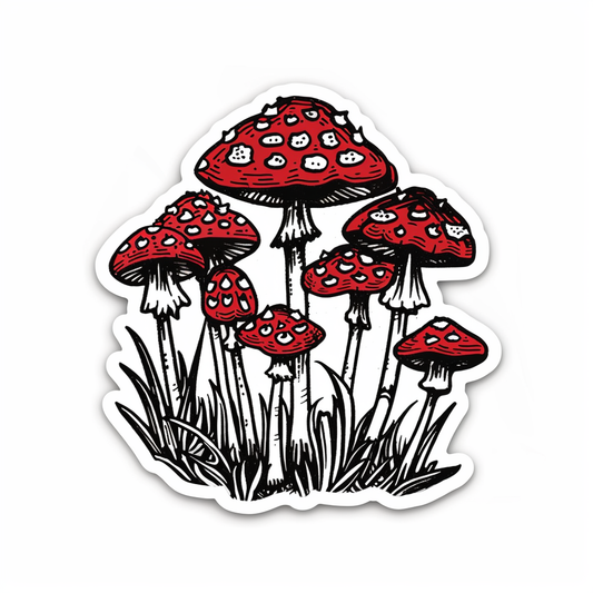 Mushrooms Vinyl Decal Sticker for Car, Laptop, Tumbler and more # F06820