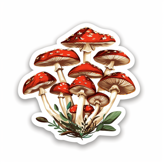 Mushrooms Vinyl Decal Sticker for Car, Laptop, Tumbler and more # F06914