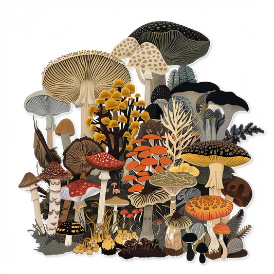 Mushrooms Vinyl Decal Sticker for Car, Laptop, Tumbler and more # F06789